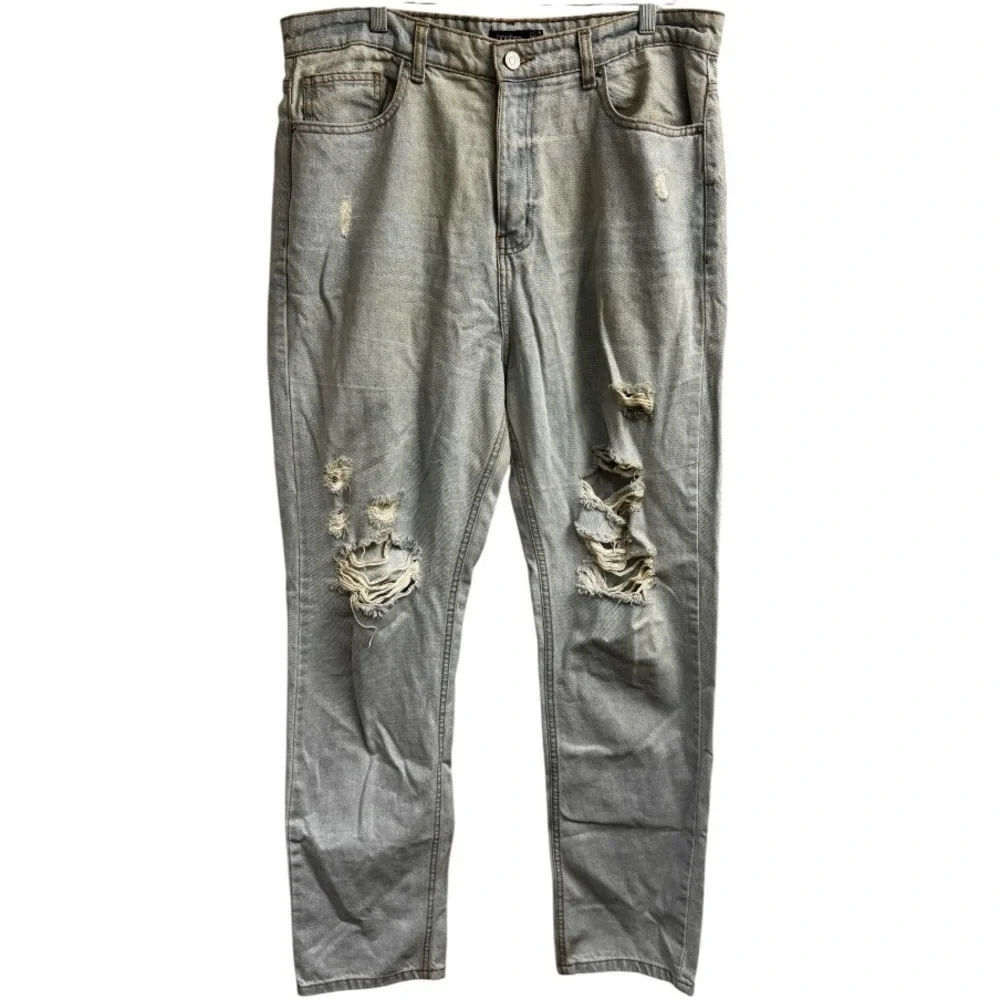 Tall High Waisted Distressed Ripped
Straight Leg Jean - Picture 3 of 6